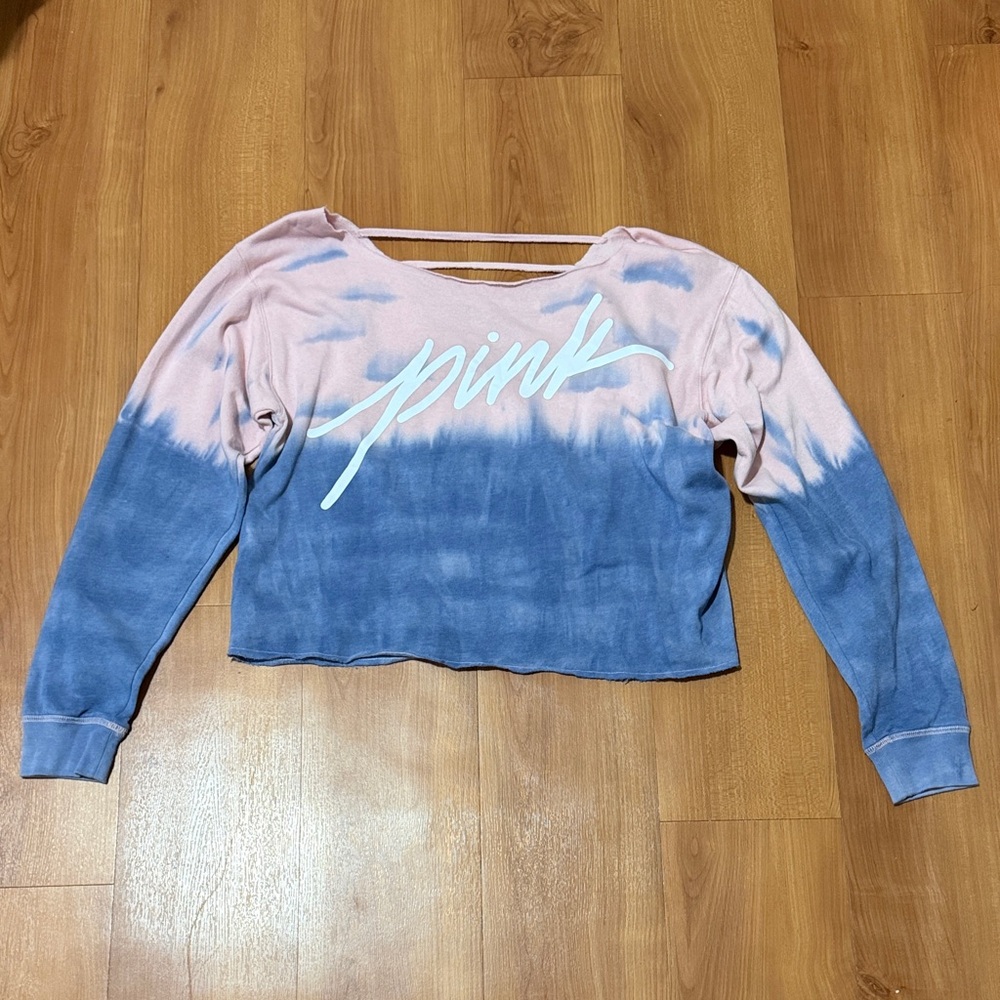 PINK Victoria's Secret Pink and Blue Crop Top